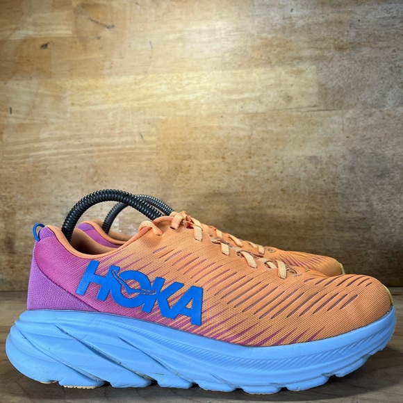 Hoka One One Rincon 3 Womens Size 9 Running Shoes Sneakers Orange Purple